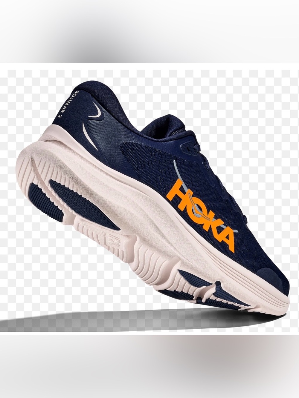 HOKA Solimar 2
$125 men size 7.5 D gently used
Color: Midnight Blue /Grout